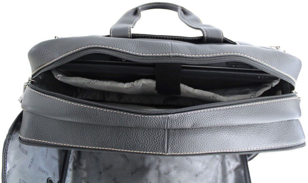Quality Full Grain Leather Travel Bag / Briefcase Doubles as Backpack - Image 5