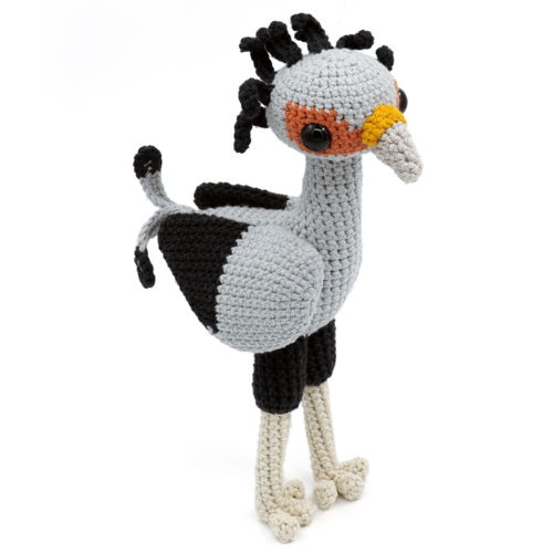 Pássaro Secretário Amigurumi