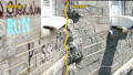 Close up of different types of materials used in creation of los angeles city hall