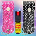 rhinestone-pouch-replaceable-pepper-spray-keychains