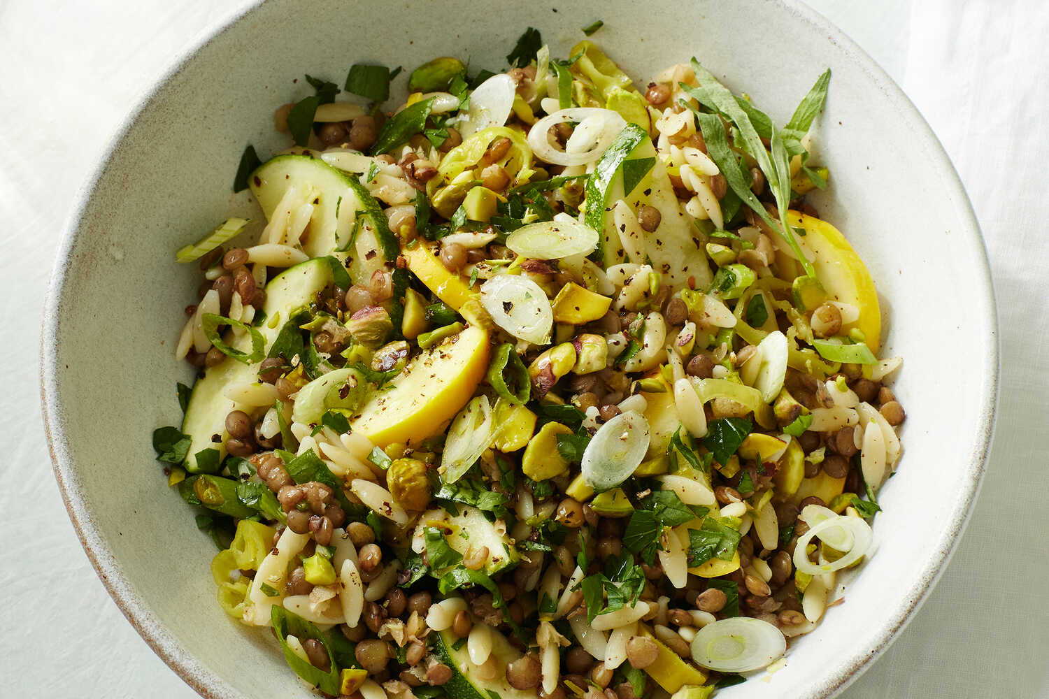 Orzo Salad With Lentils and Zucchini Recipe