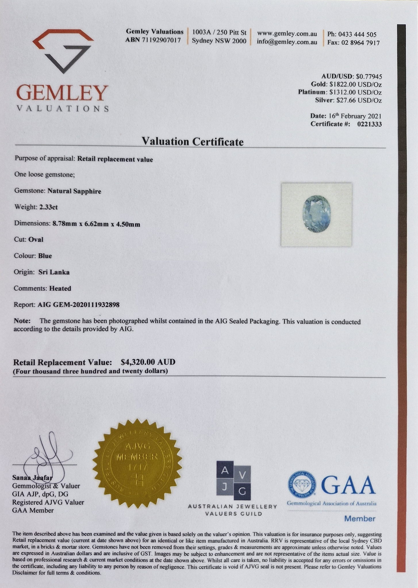 Natural Sapphire Loose Gemstone - Image 2