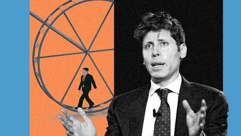 Image may contain: Sam Altman, Accessories, Formal Wear, Tie, People, Person, Clothing, Suit, Body Part, Finger, and Hand