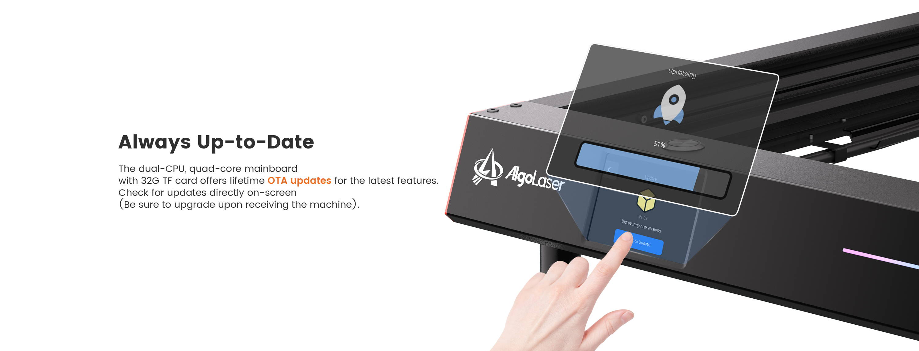 AlgoLaser Delta 40W alkalmazása
