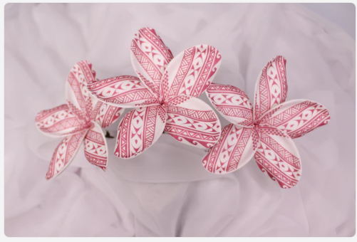 Blossom Tribal Tattoo Frangipani Real Touch (6 Pack) - Realistic Artificial Flowers - Image 3