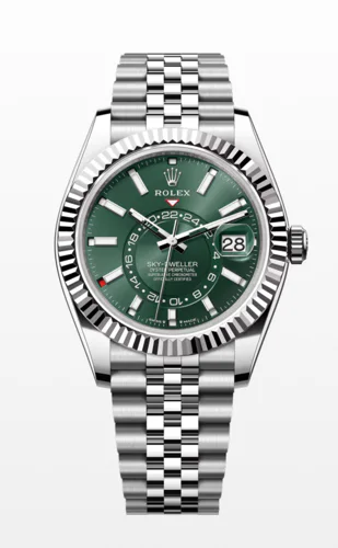 Rolex Sky-Dweller Green Dial Jubilee bracelet