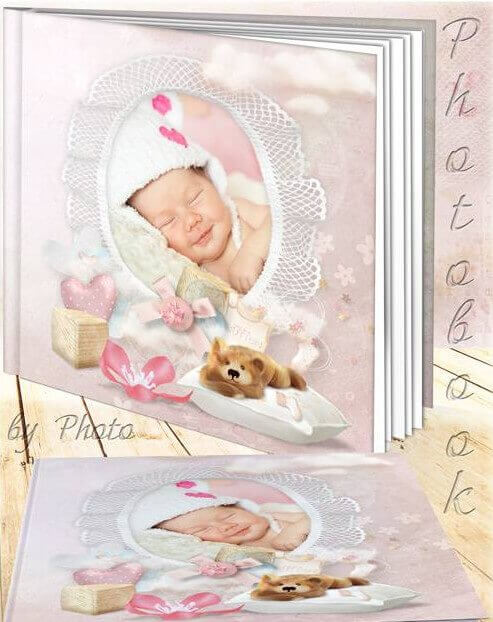 Фотокнига для новорожденной девочки - наша малышка