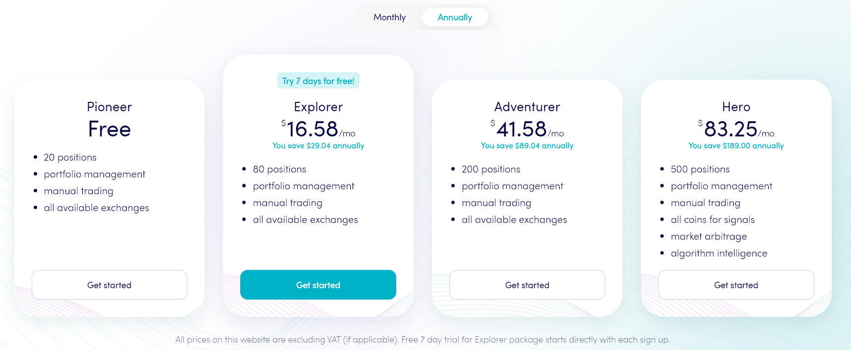 Cryptohopper pricing