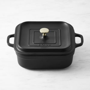 Staub Stoneware Square Covered Baker, 3.2-Qt. (Black)