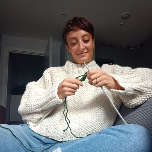 Strickmuster: Einfacher, schäbiger Pullover