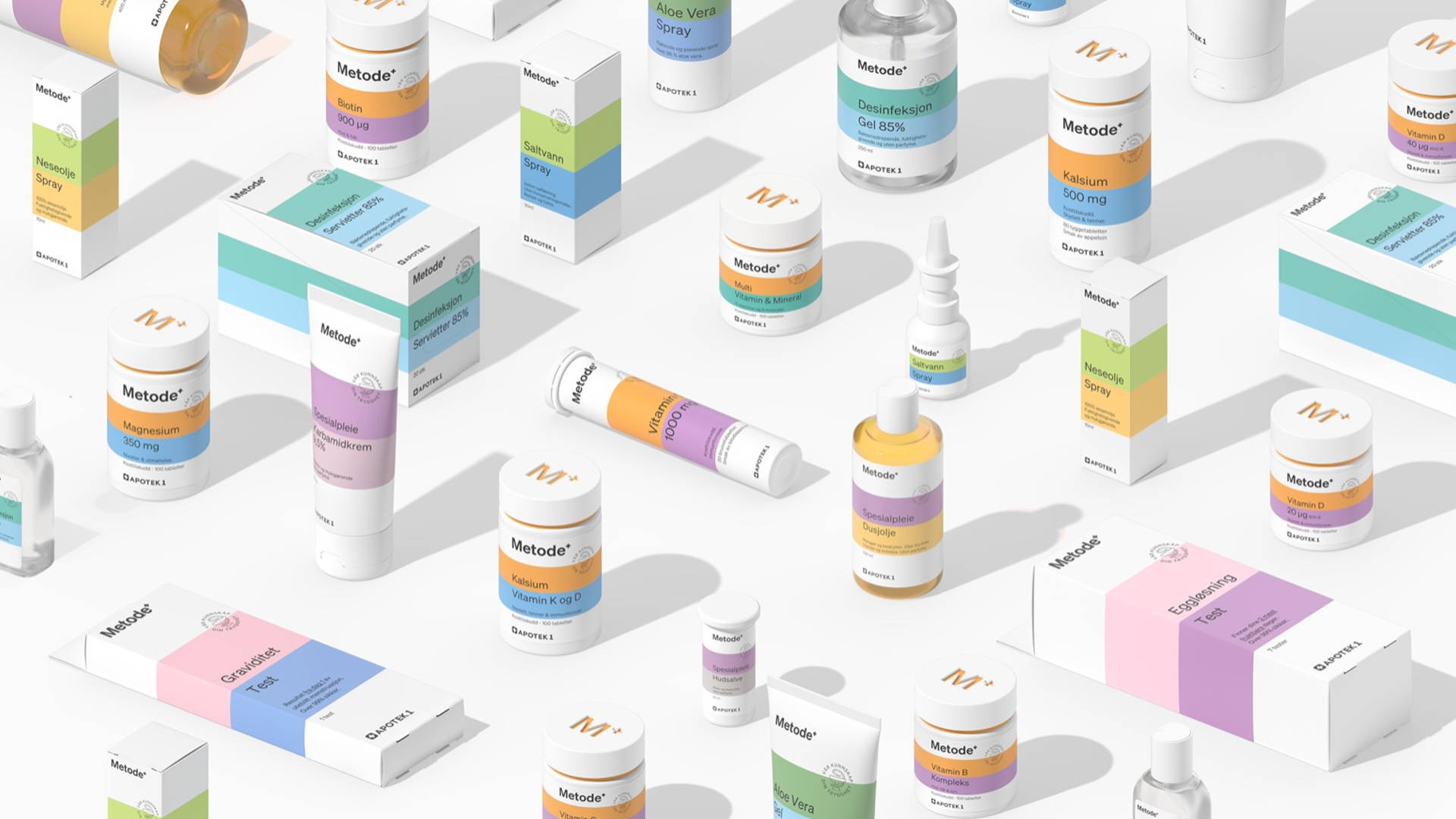 Featured image for Creative Agency Goods Taps Into The Modernist Style Of 60s Pharma For Apotek1’s Metode Housebrand