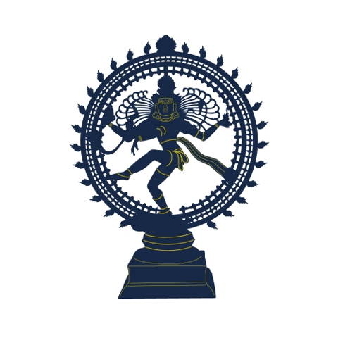 Silhouette of an Indian bronze Shiva statue