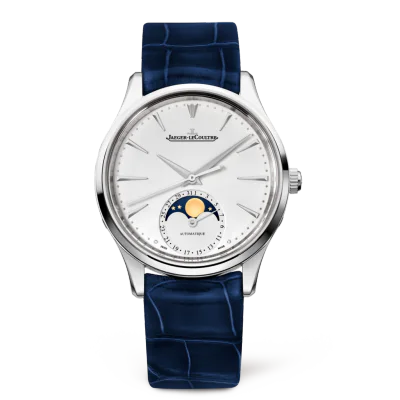 Master Ultra Thin Moon 34 Stainless Steel / Silver / Alligator