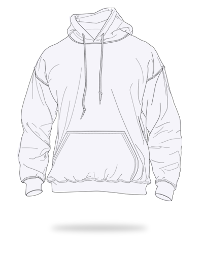 White adult fit cotton fleece pull over hoodie sj clothing manila philippines