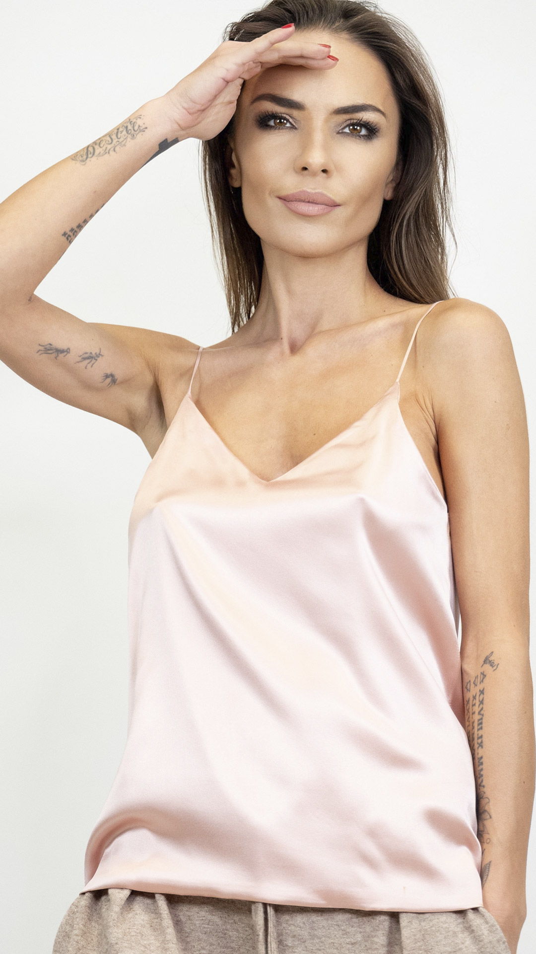 Pink Silk Tank Top | TryMerry