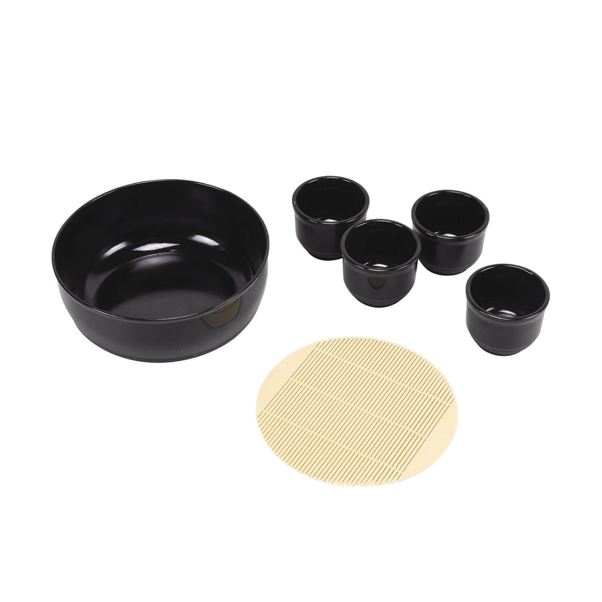 Somen noodle bowl with 4 soup cups set