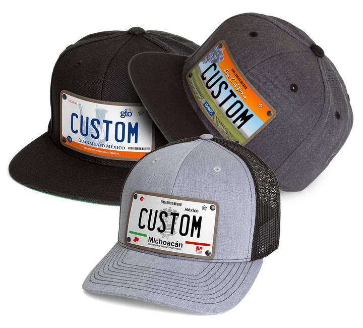 Custom Mexico License Plate Hats