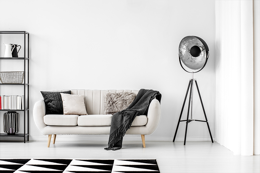 Monochrome modern living room ideas
