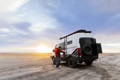 Storyteller van in an open rocky ground
