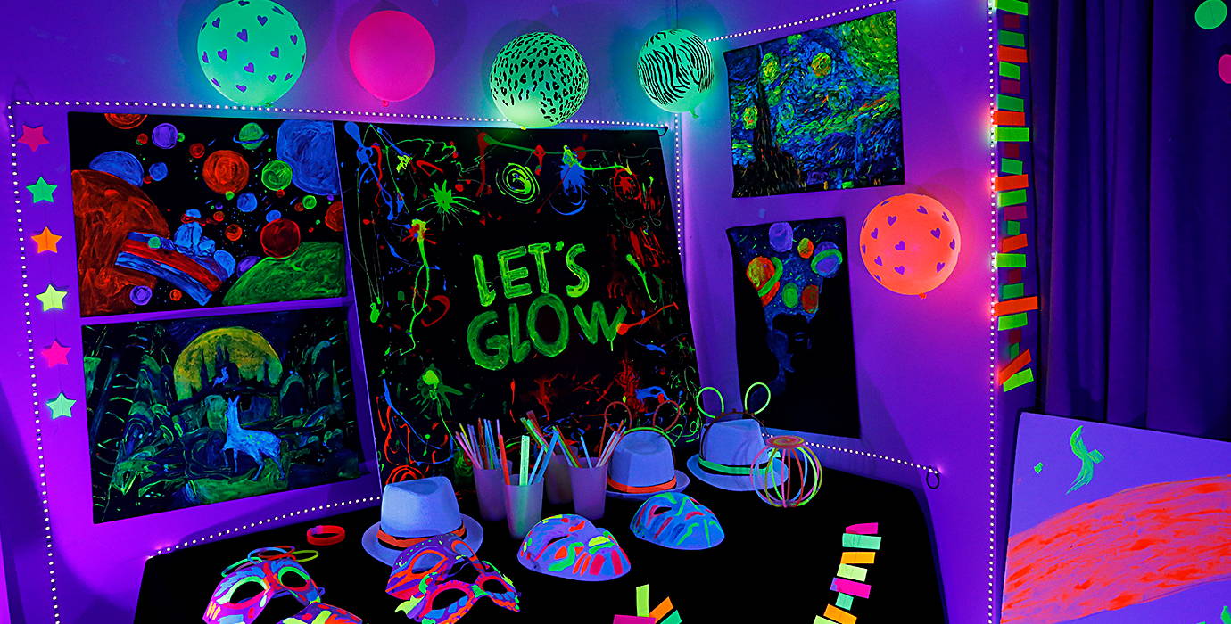 black lights for glow party