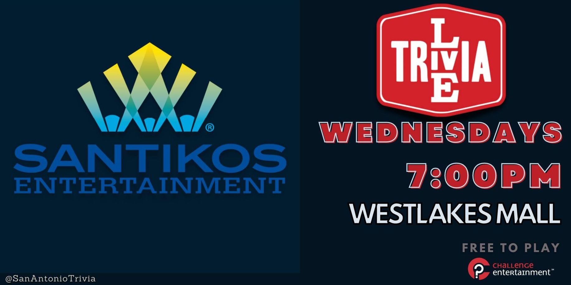Live Trivia at Santikos Entertainment Westlakes promotional image