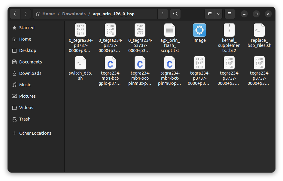Jetson BSP files downloaded from GitHub