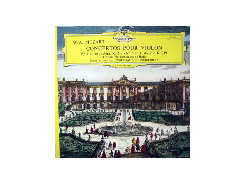 DGG / Mozart Violin Concertos No.4 & 5, - SCHNEIDERHAN/BPO, MINT, French Press!