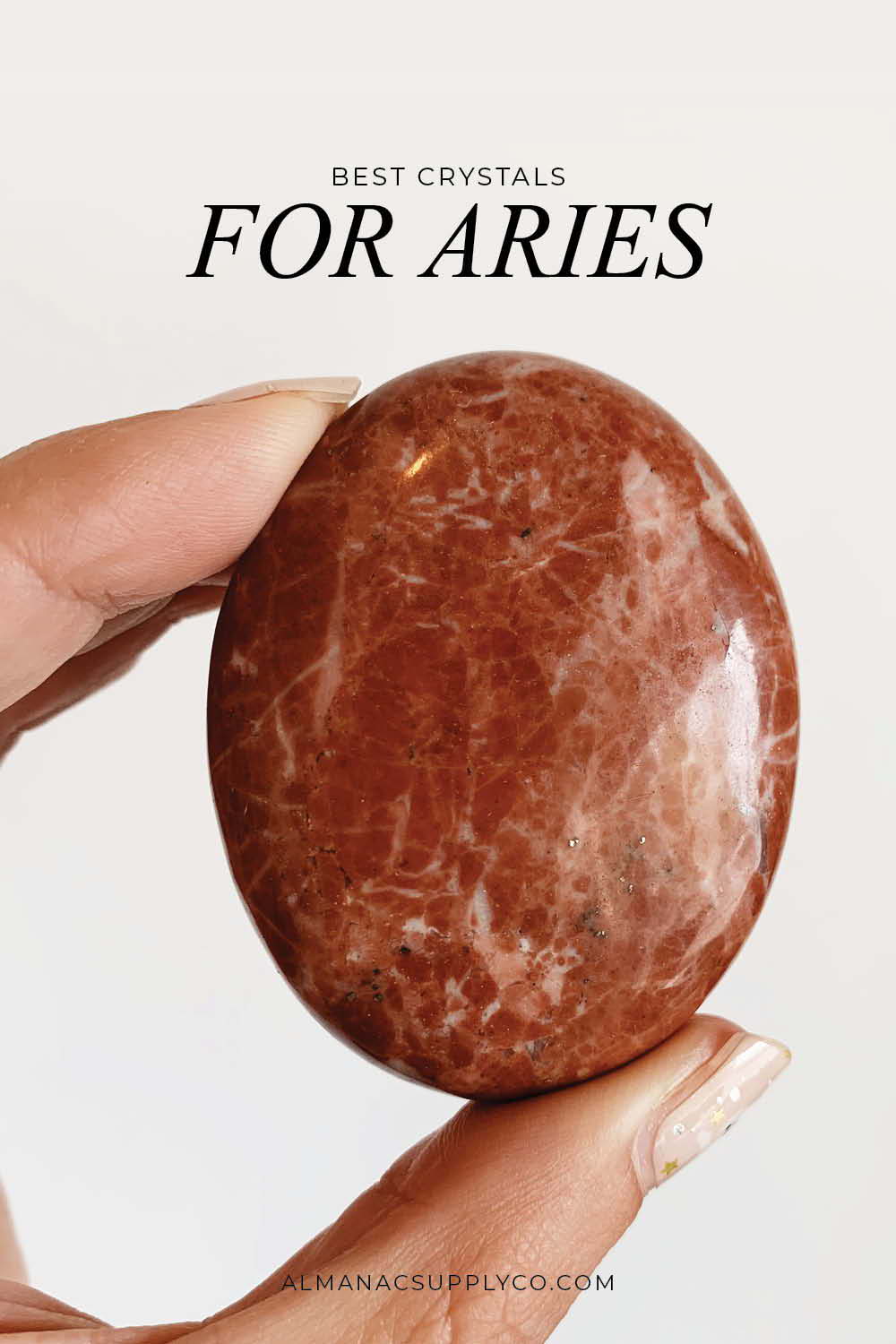 The Best Crystals for Aries - Red Jasper Palm Stone