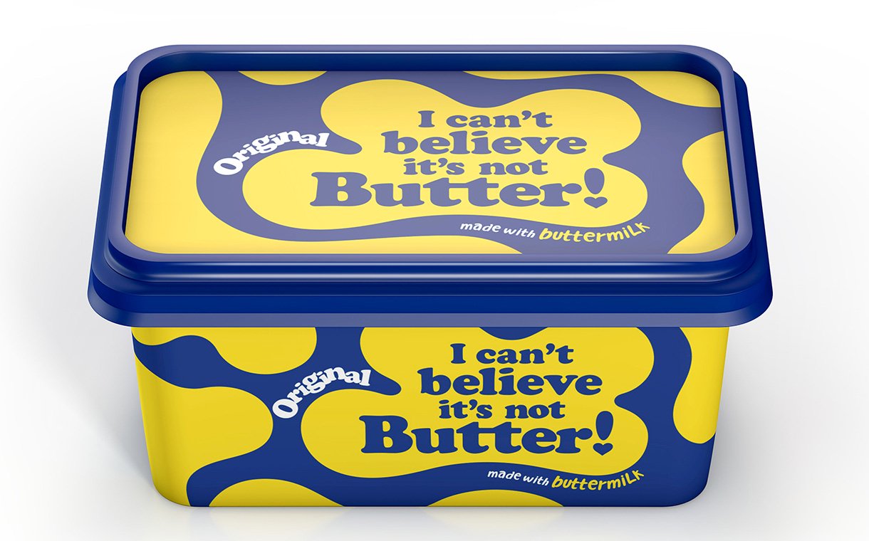 Is i can t believe its butter good for you We Can T Believe This Is I Can T Believe It S Not Butter S Packaging Dieline Design Branding Packaging Inspiration