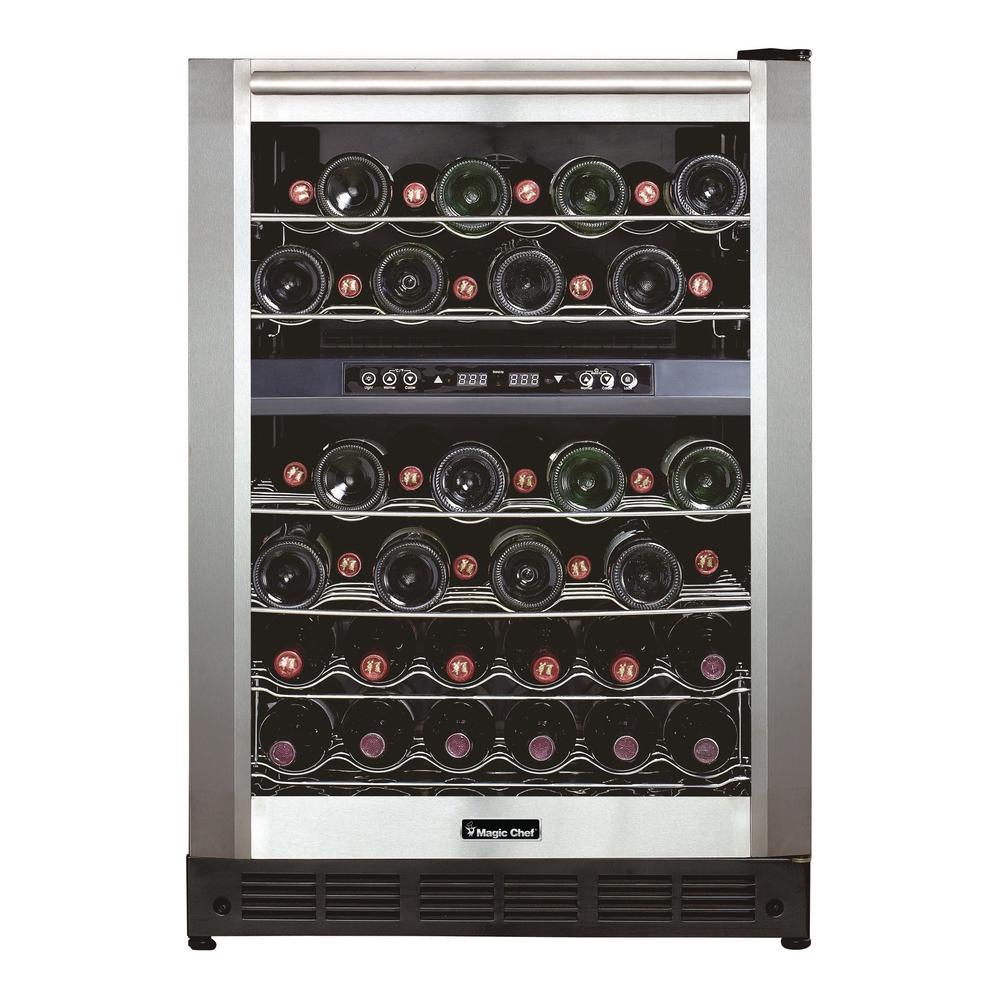44 Bottle Dual Zone Wine Cooler in Stainless Steel vs Cuisinart CWC