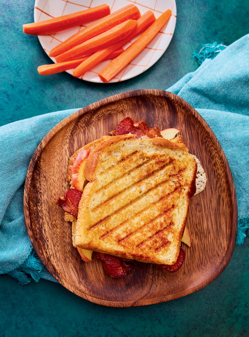 Cheddar, Apple and Bacon Grilled Cheese