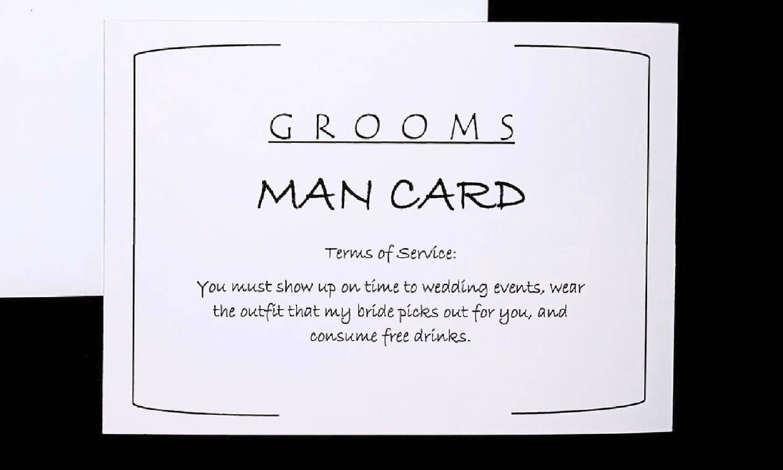 Groomsmen Proposal Card