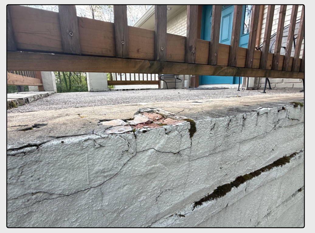 Image showing signs of concrete damage in a patio
