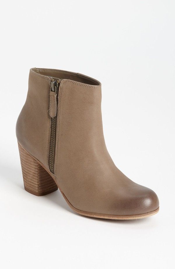 taupe pull on ankle boots