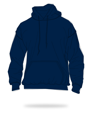 Navy blue adult fit cotton fleece pull over hoodie sj clothing manila philippines