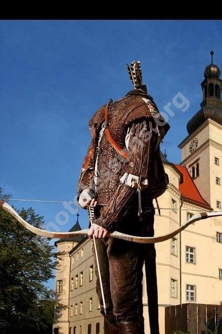 Шаблон для фото - PSD исходник, лучник для Фотошоп