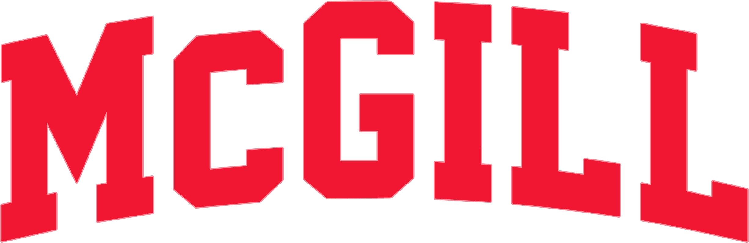 McGill Wordmark - Curved Varsity Look