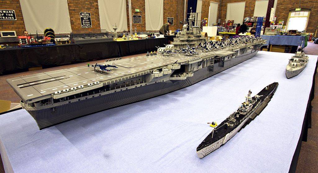 LEGO Uss Intrepid Sculpture