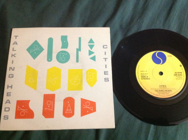 Talking Heads - Cities UK 45 Sire Label With Sleeve