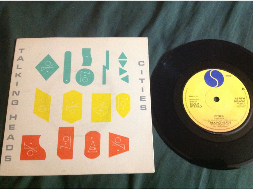 Talking Heads - Cities UK 45 Sire Label With Sleeve