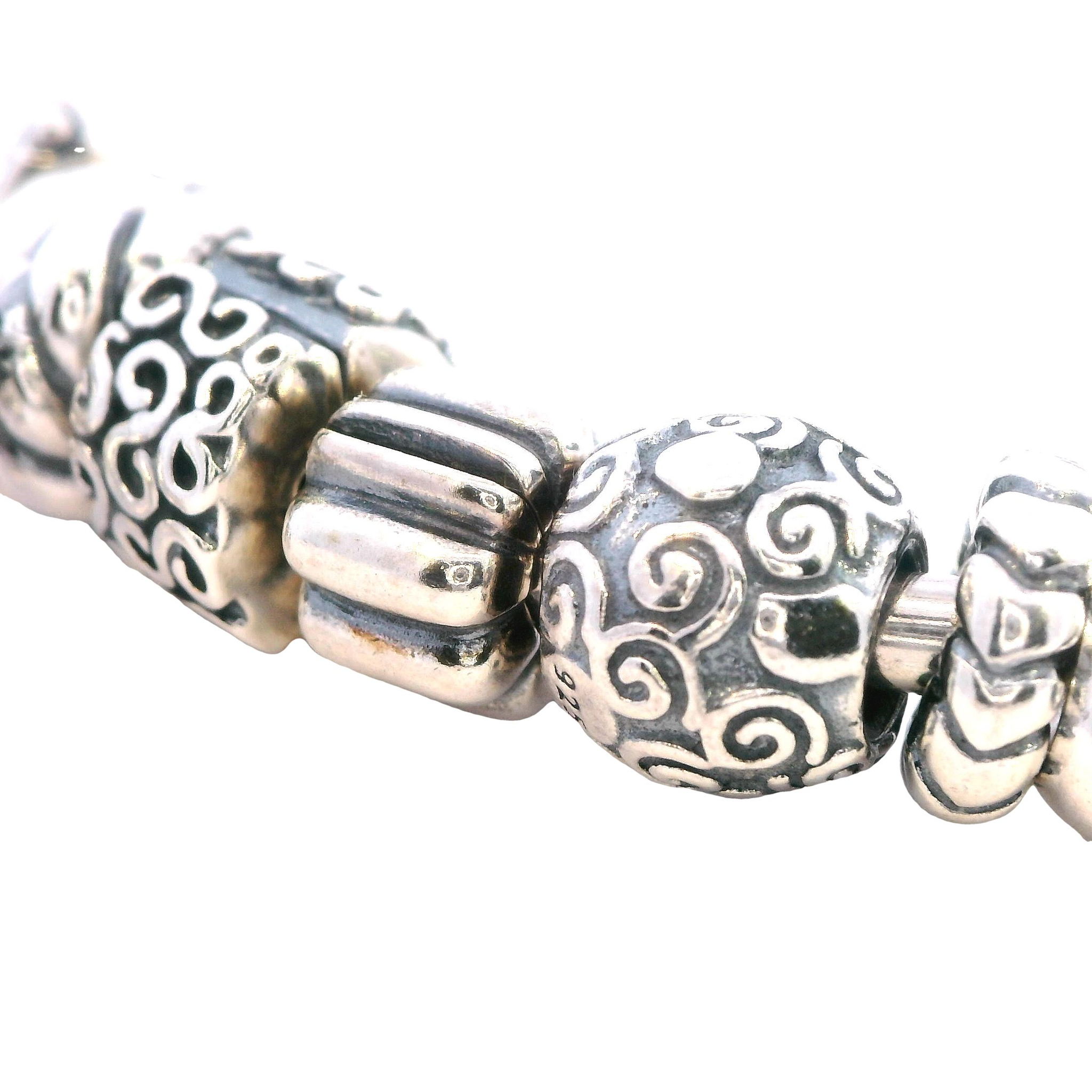 Sterling Silver Pandora Bangle with Charms - Image 5
