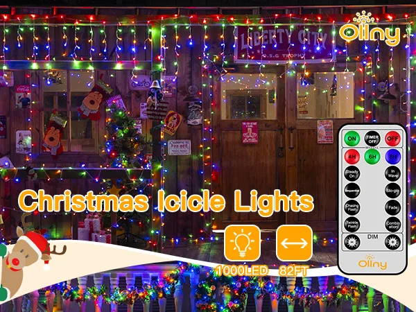 Features of Ollny's 720 leds cool white icicle lights