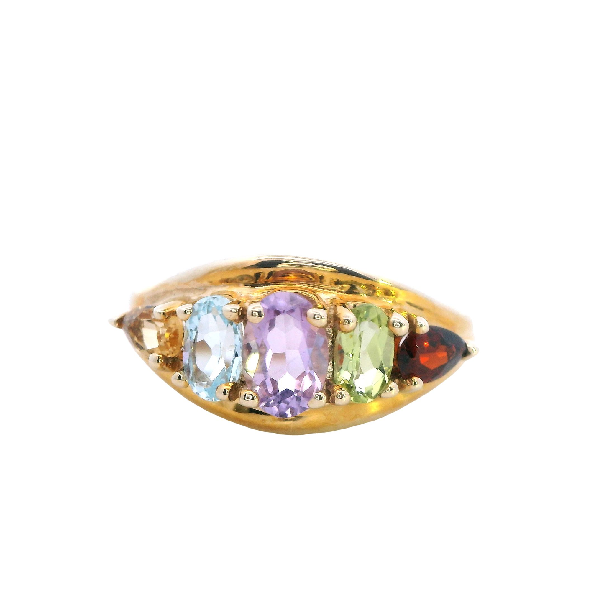 Multi-Stone Ring set in 9ct Yellow Gold