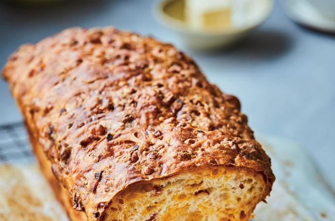 Pain au fromage et au bacon