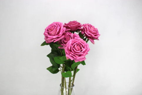 Fuchsia Dream Real Touch Rose - Realistic Artificial Flowers