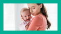 Woman holding a crying baby