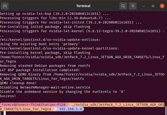 End of applying binaries