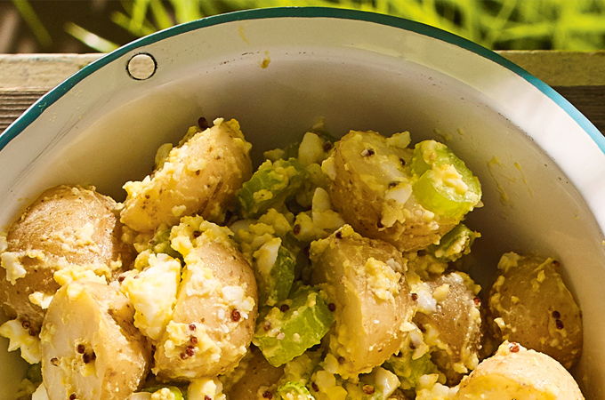 Salade de pommes de terre grelots aux œufs