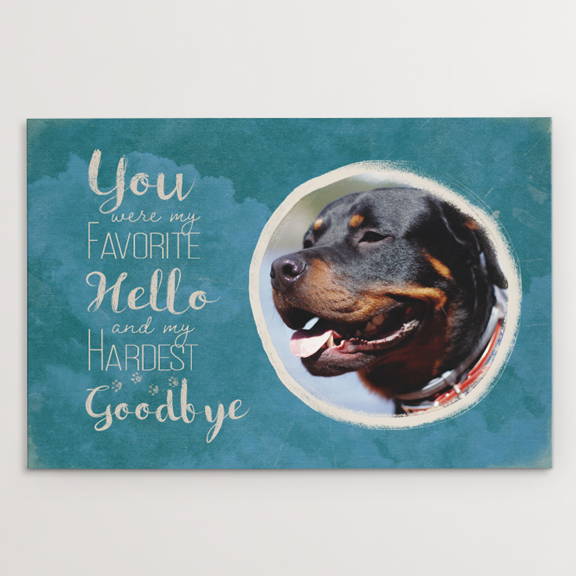 You Were My Favorite Hello, Dog Memorial, Rottweiler