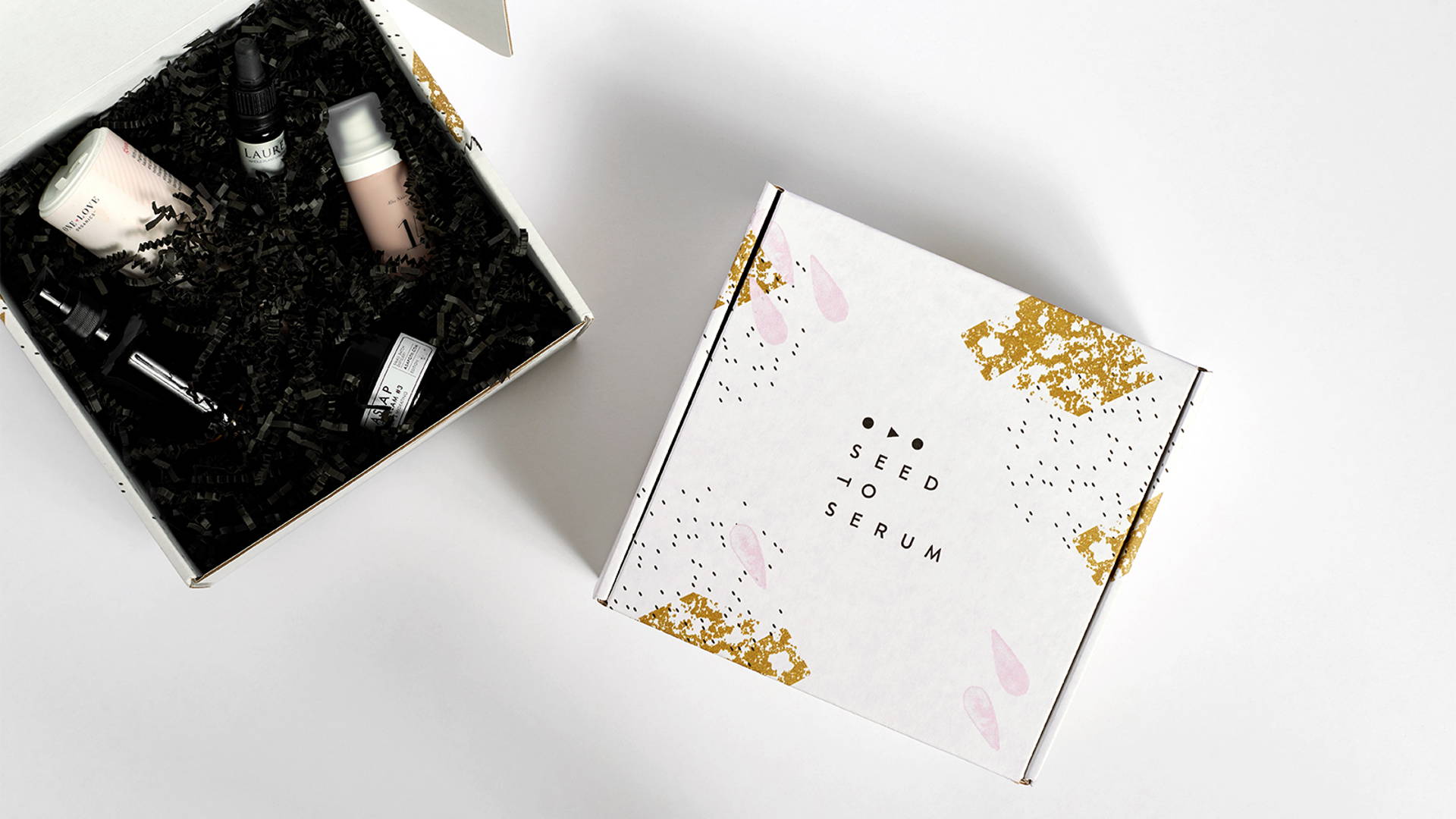 Featured image for The Packaging for Seed to Serum Has Us Looking Through Rose-Colored Classes
